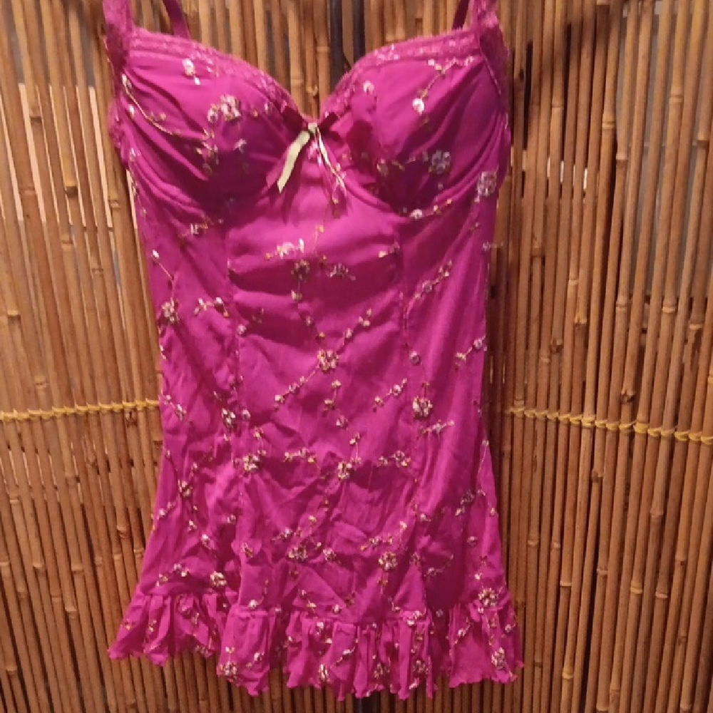 Pink Valentine's Floral Lingerie Dress